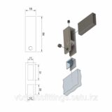 Зажим труба-стекло, сквозной зажим для стекла | SUS304 |138-P-C10X30 |Хром
