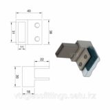 Соединитель трека угловой 90°, труба-труба | SUS304 |131-P-C10X30 | Хром