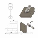 Флянец стена-труба под углом 45º, соединитель к стене | SUS304 |105-P-C19 | Хром