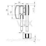 Комплект раздвижной системы | 394A-F-SUS304| Бронзовая