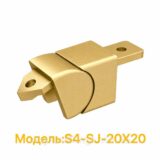 Соединитель для алюминиевого поручня 20×20 мм для лестничных, балконных и стеклянных ограждений,Матовое золото
