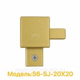 Соединитель для алюминиевого поручня 20×20 мм для лестничных, балконных и стеклянных ограждений,Матовое золото