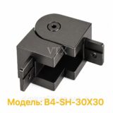 Соединитель для алюминиевого поручня 30×30 мм для лестничных, балконных и стеклянных ограждений,оружейная сталь